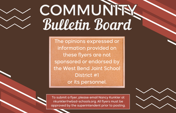 community bulletin board header
