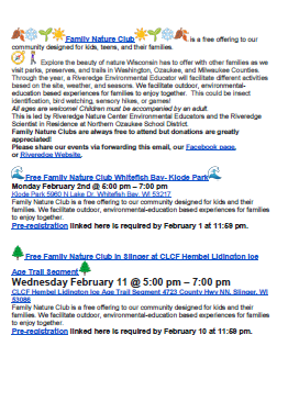 nature club events